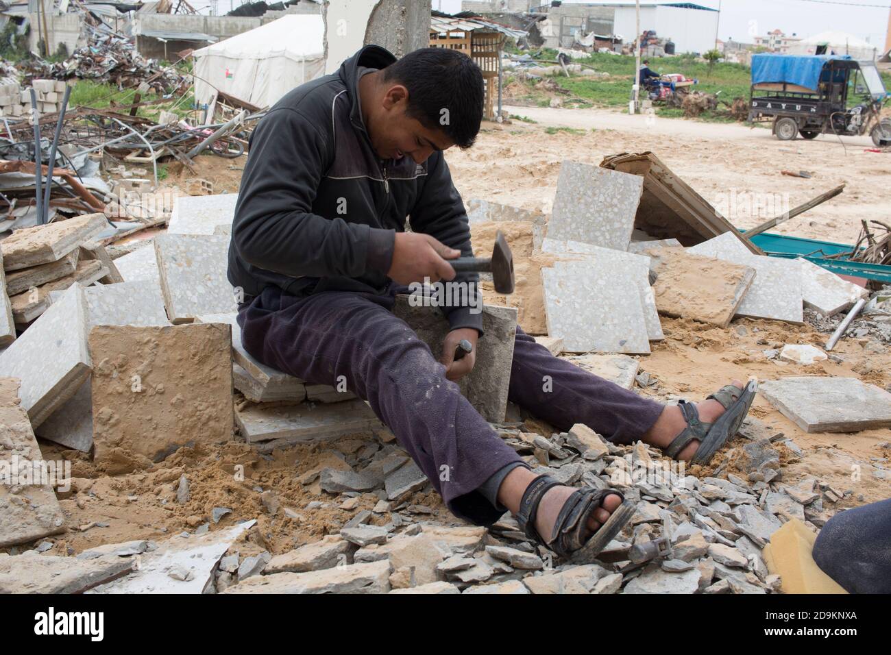 many people recover iron and other metals from the ruins of their homes