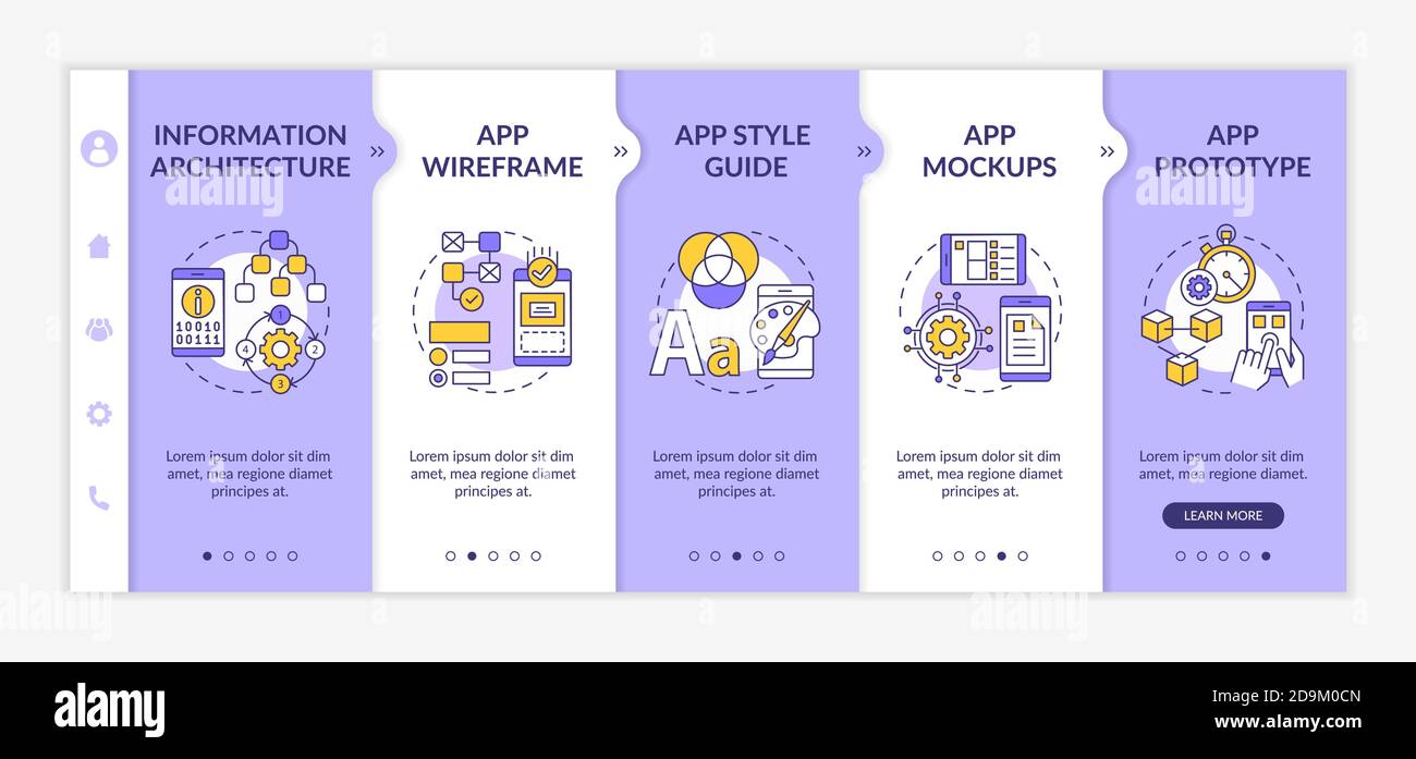 UI and UX design steps onboarding vector template Stock Vector Image ...