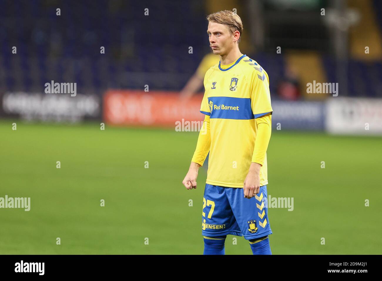 Broendby, Denmark. 5th Nov, 2020. Simon Hedlund (27) of Broendby IF seen  during the Sydbank Pokal match between Ledoeje-Smoerum Fodbold and Broendby  IF at Broendby Stadium in Broendby. (Proto Credit: Gonzales Photo/Alamy