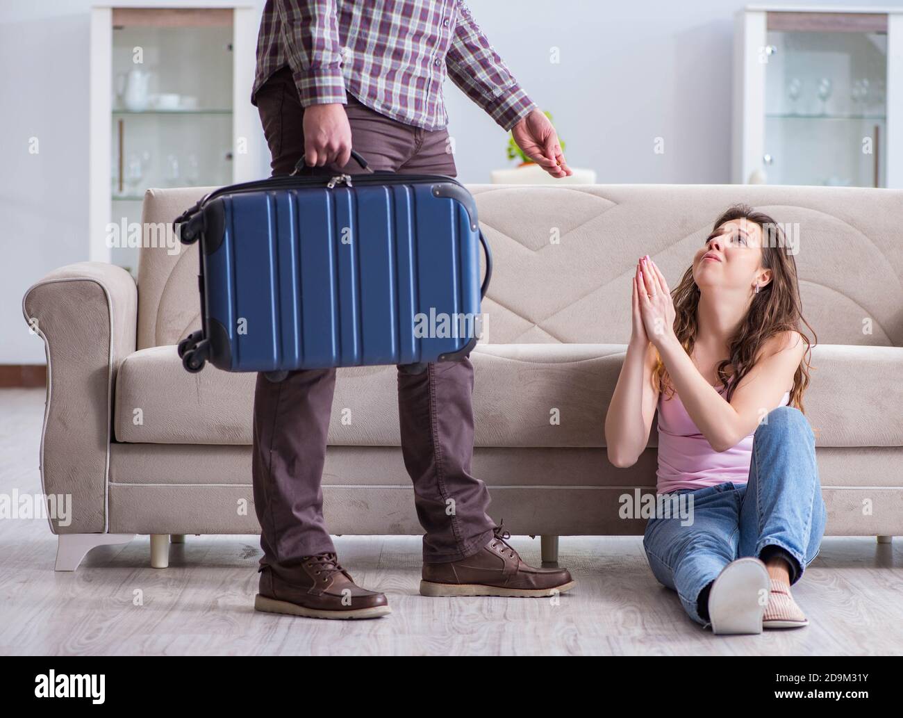 The young family in broken relationship concept Stock Photo - Alamy