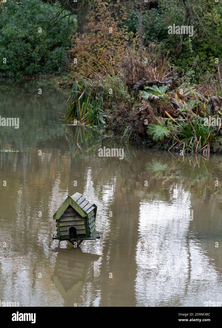 Duck house at Kilver Court House and Gardens, historic lakeside garden ...