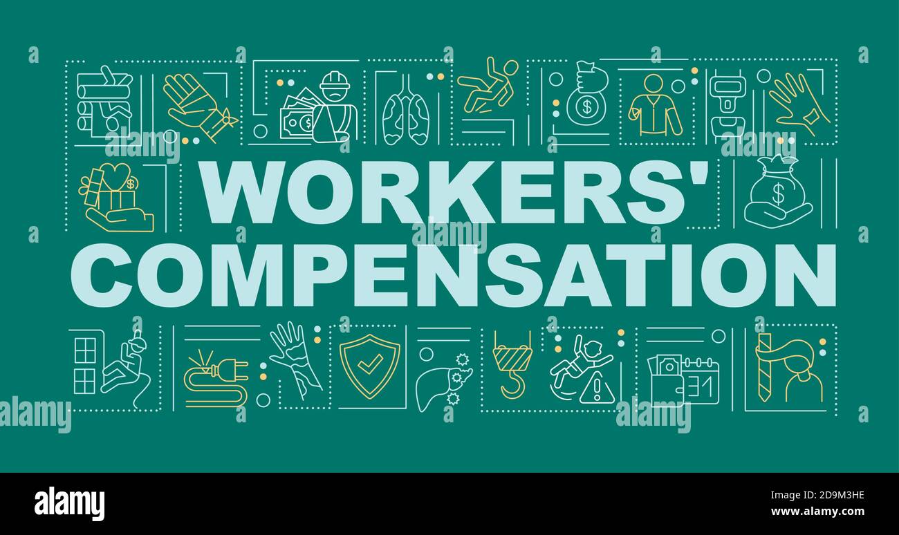 Workers compensation program word concepts banner Stock Vector Image