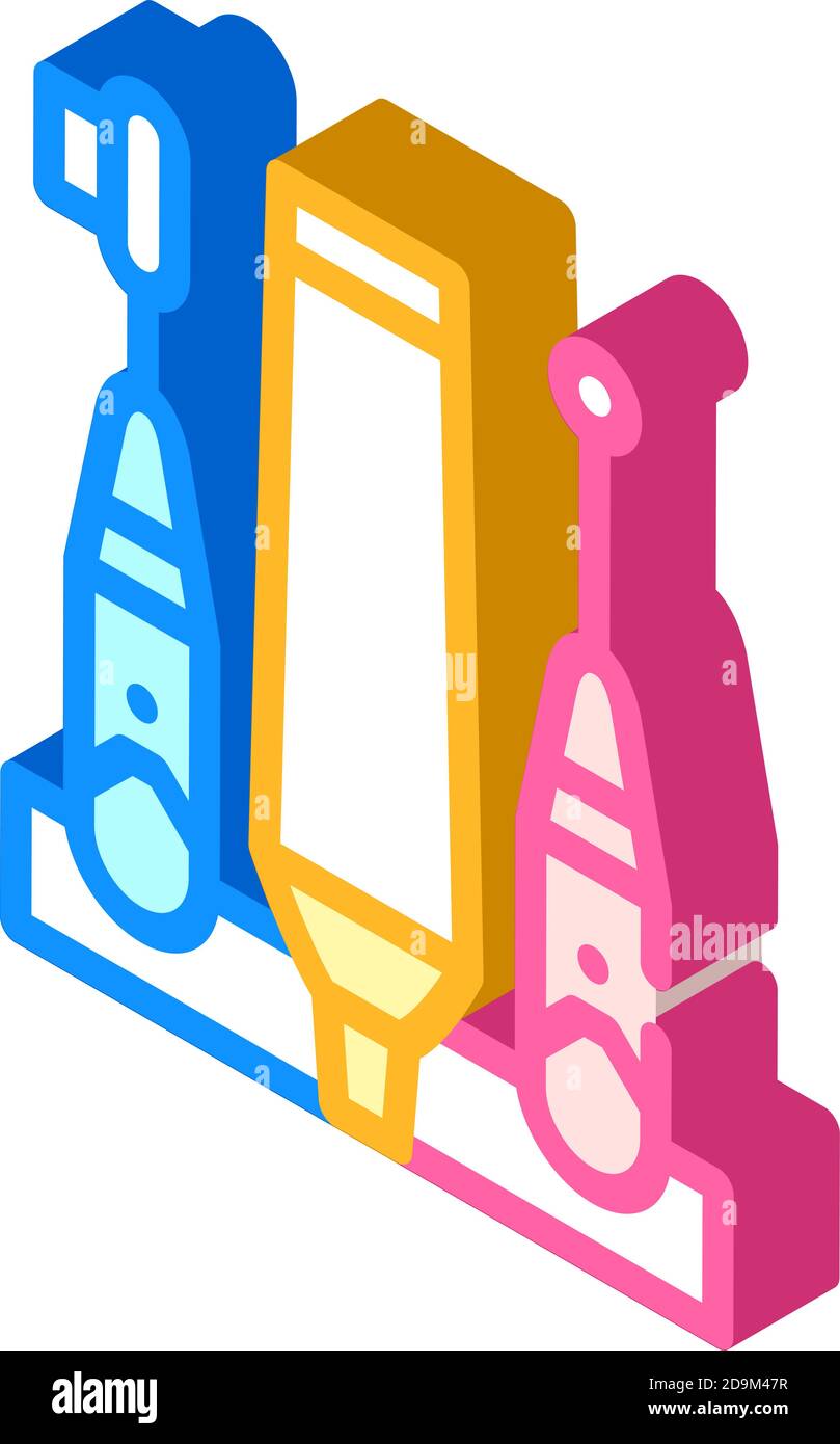 toothvrush with irrigator isometric icon vector illustration Stock ...