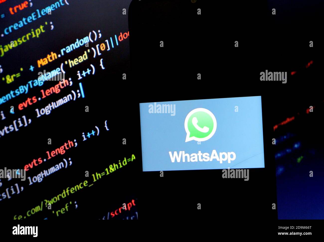 India. 6th Nov, 2020. In this Photo illustration a Whatsapp logo seen on a smartphone. Credit: Avishek Das/SOPA Images/ZUMA Wire/Alamy Live News Stock Photo