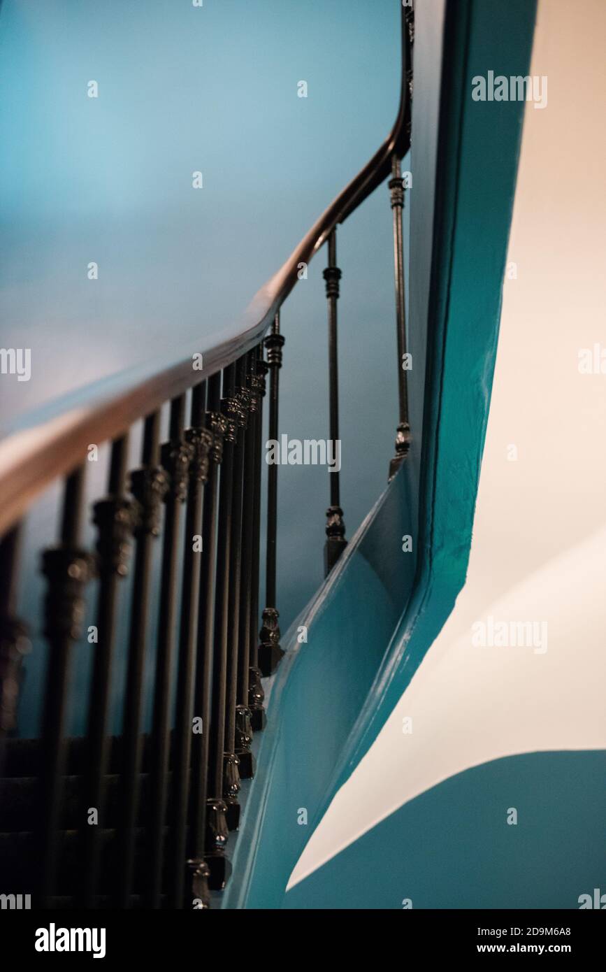 Staircase in Paris, detail, railing, handrail Stock Photo - Alamy