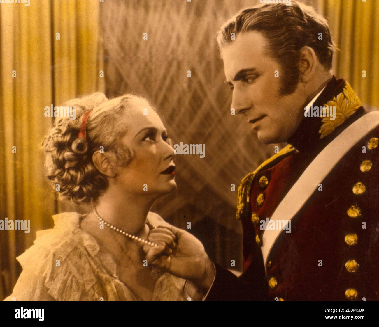 Miriam Hopkins and Cedric Hardwicke in a scene from the Hollywood movie Becky Sharp Stock Photo