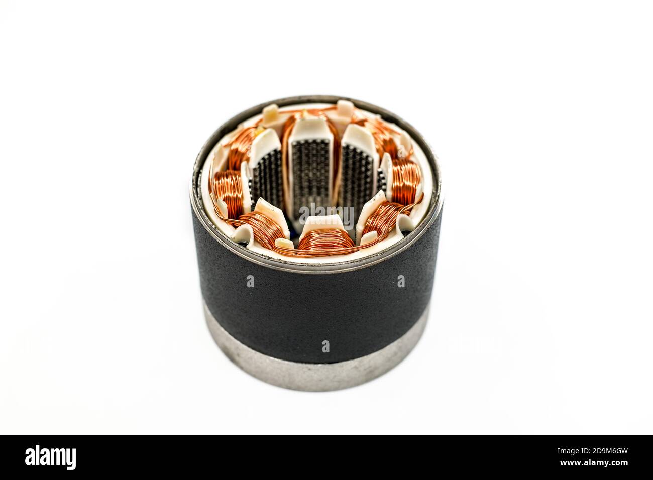 Electric motor stator with winding coil Stock Photo Alamy