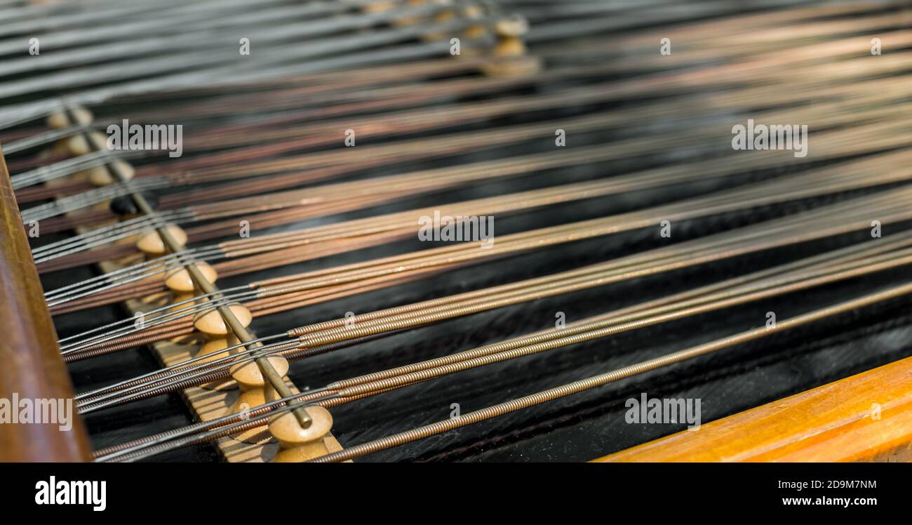 cimbalom musics instrument close view Stock Photo