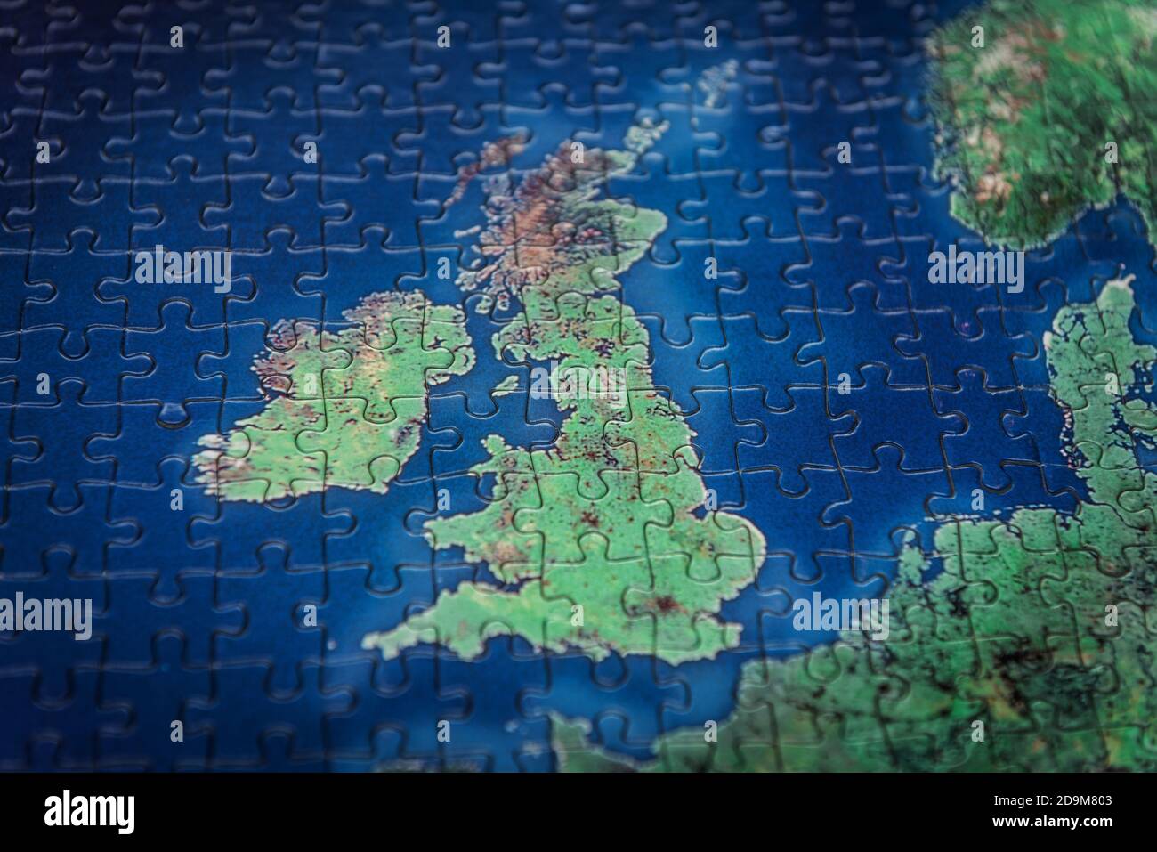 Jigsaw map of UK Stock Photo