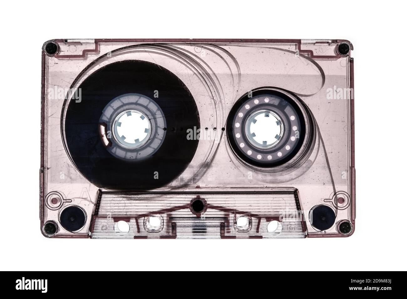 old audio cassette tape on white background Stock Photo - Alamy