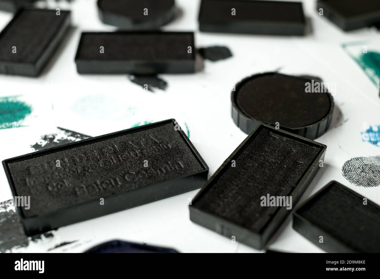 used stamp pad Ink cartridge Stock Photo - Alamy