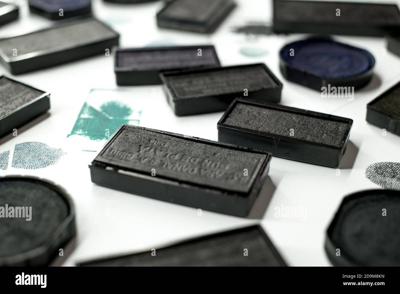 used stamp pad Ink cartridge Stock Photo Alamy