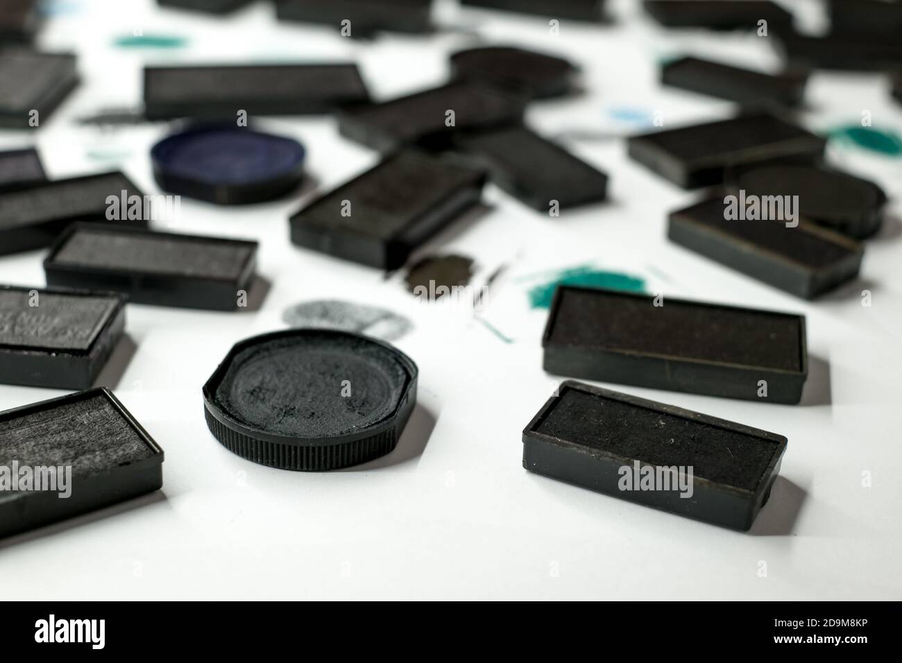 used stamp pad Ink cartridge Stock Photo Alamy