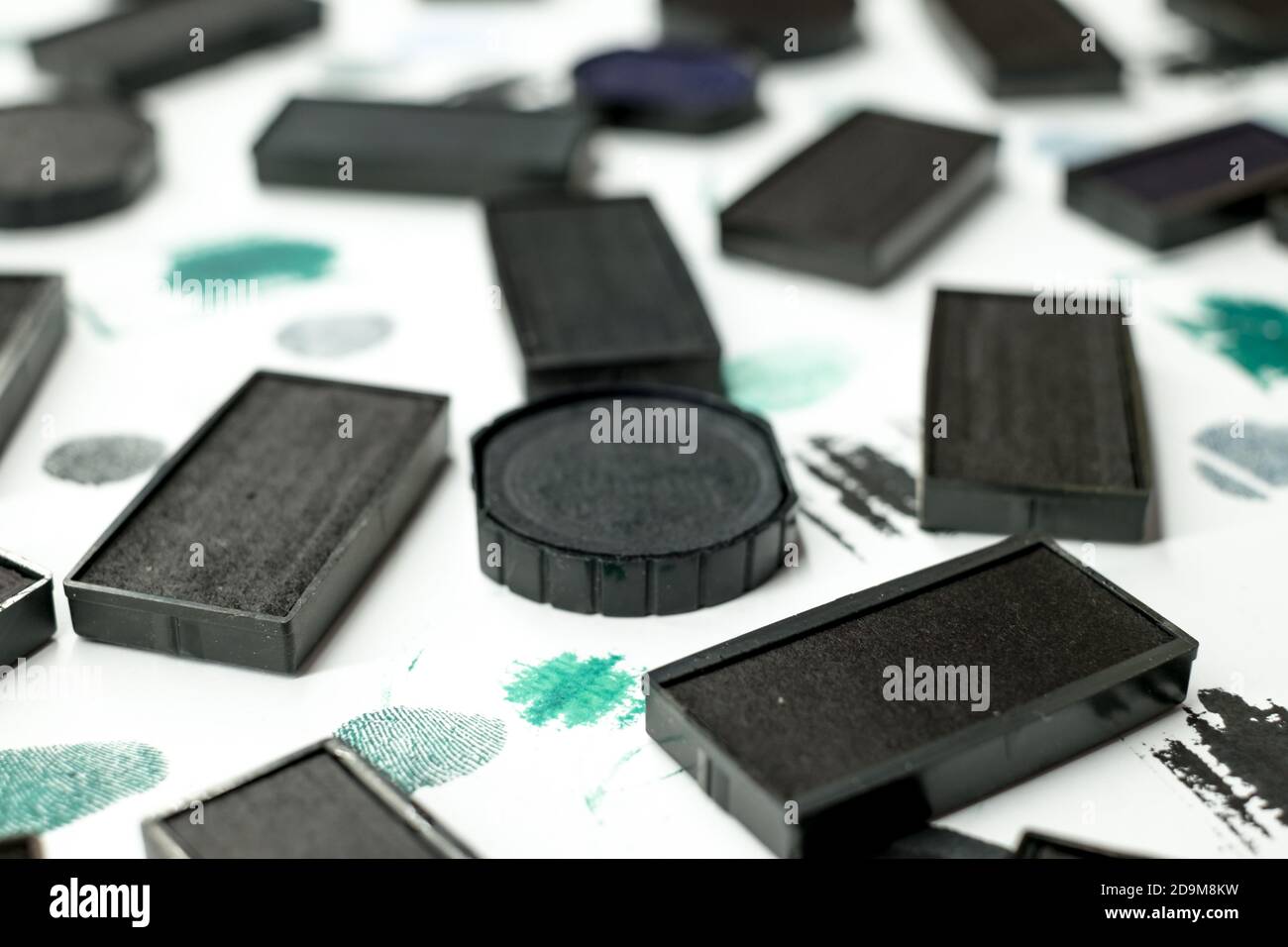 used stamp pad Ink cartridge Stock Photo Alamy
