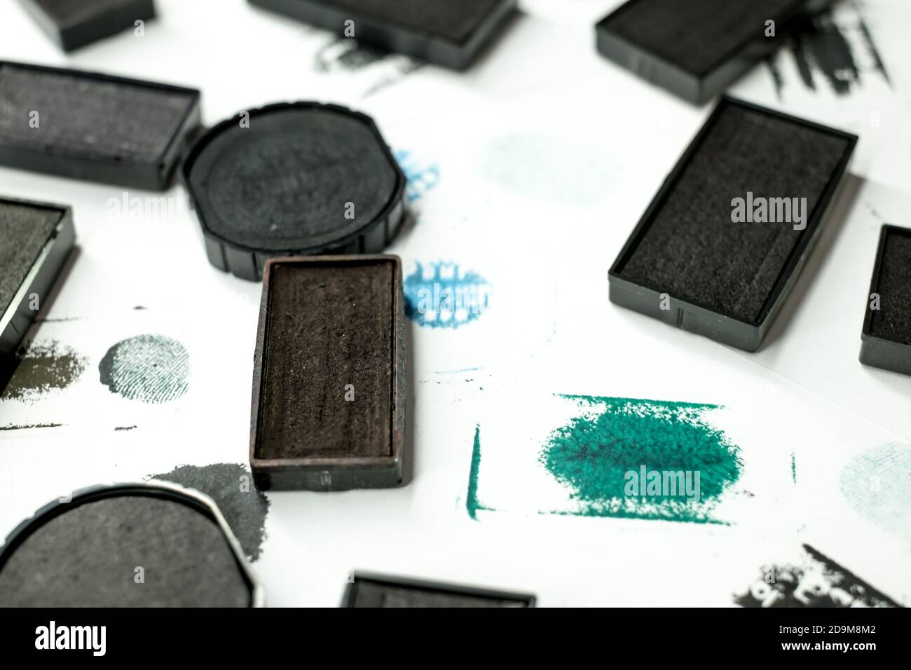 Used Ink Stamp used stamp pad Ink cartridge Stock Photo - Alamy
