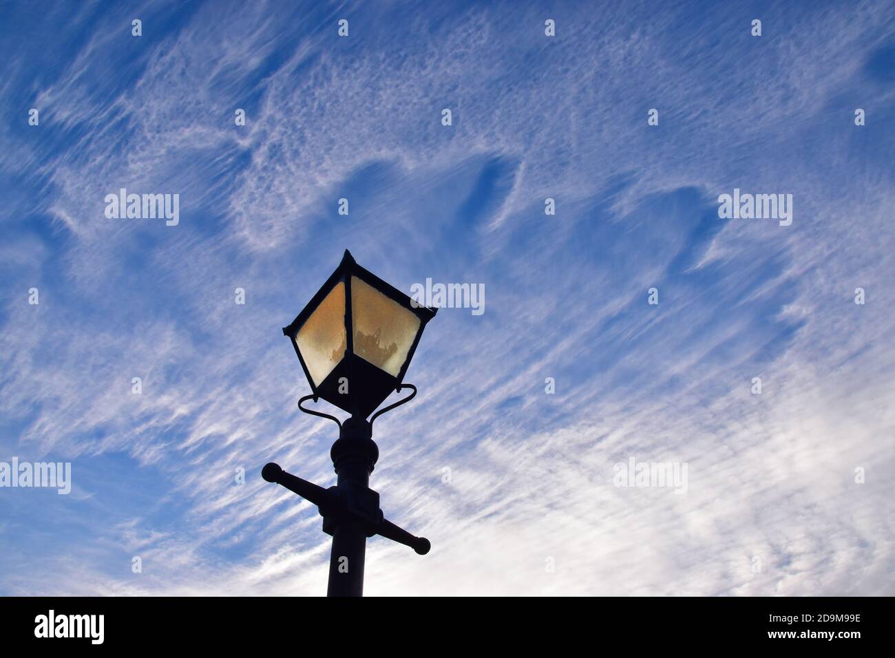 Lamppost, Hebden bridge, Calderdale, West Yorkshire Stock Photo