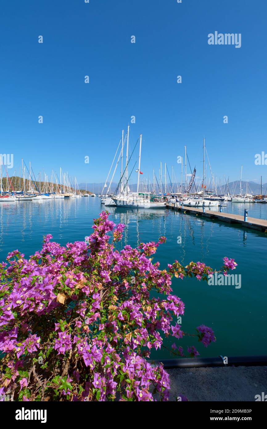 Fethiye marina, Turkey Stock Photo