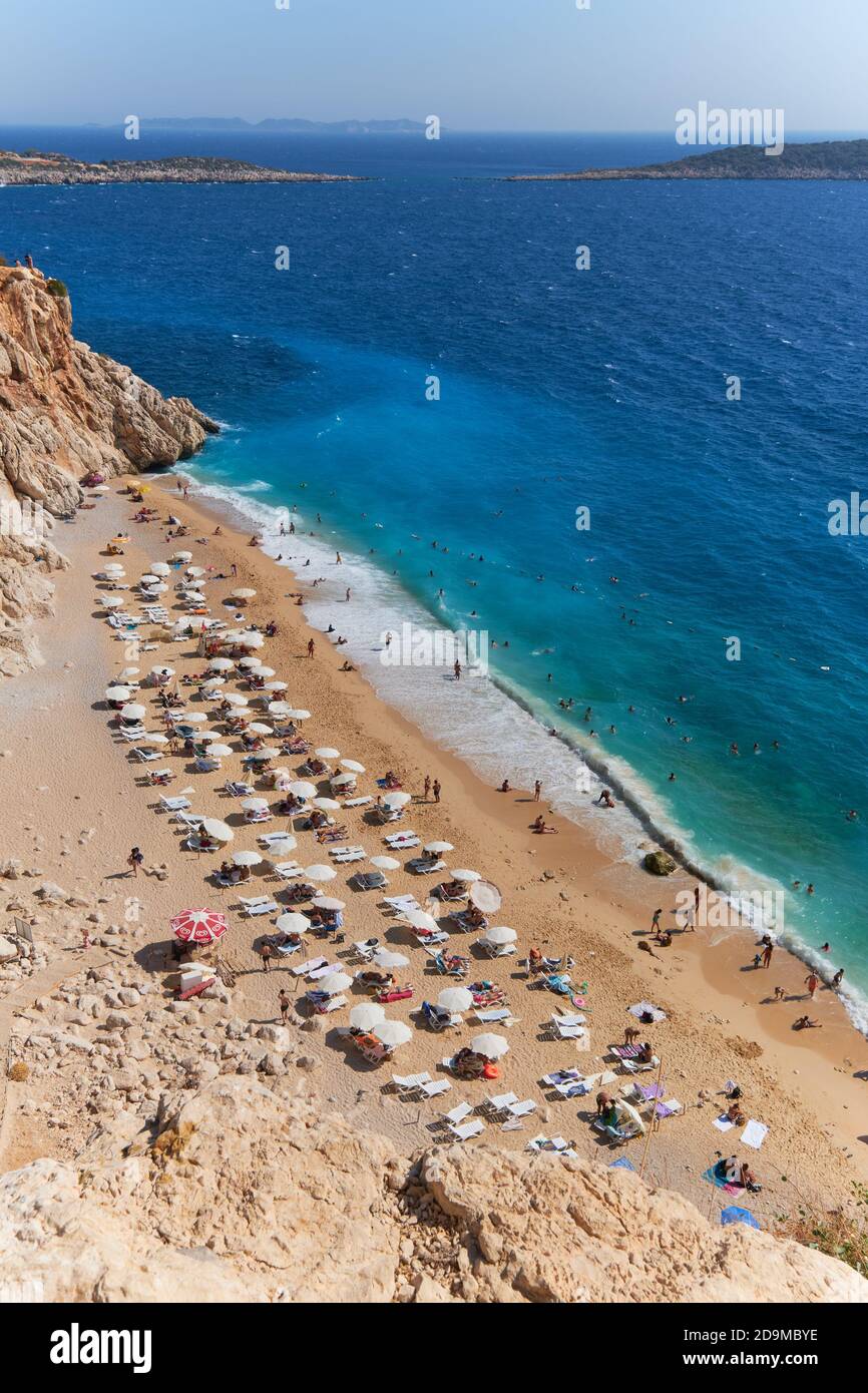 The number one beach in Turkey, Kaputas beach in turqouise coast Stock Photo