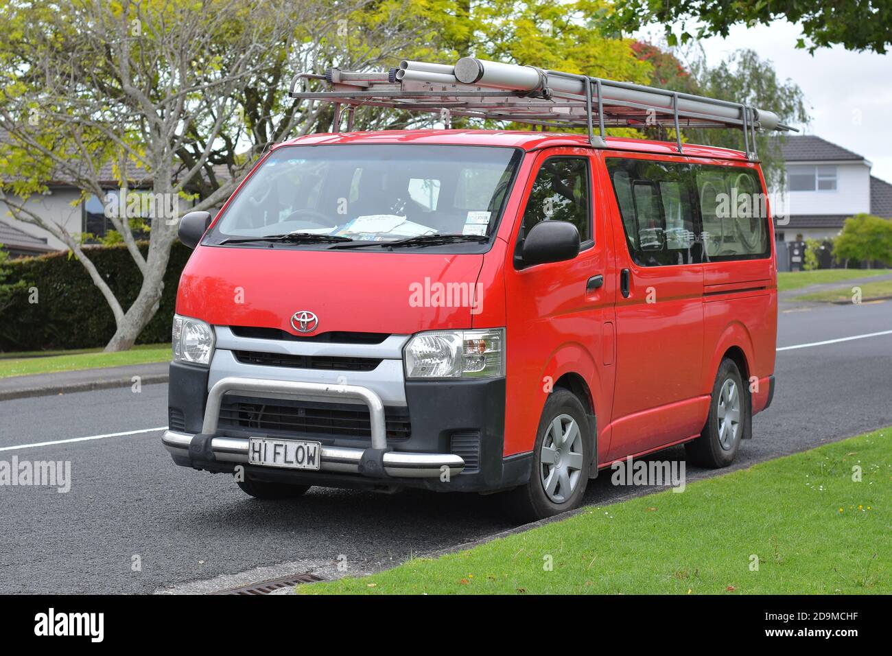 AUCKLAND, NEW ZEALAND - Nov 04, 2020: View of tradie minivan in Howick ...