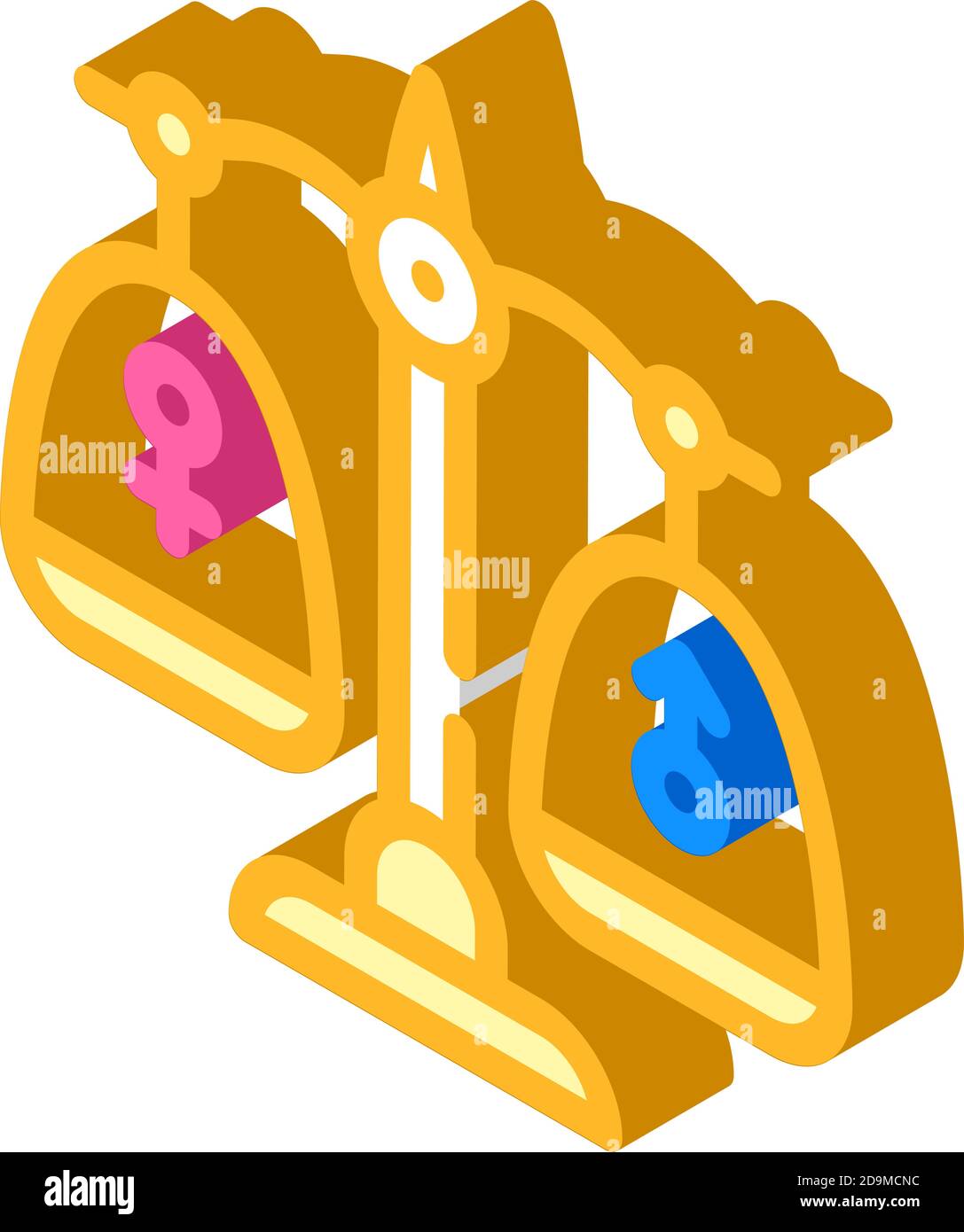 gender equality isometric icon vector illustration sign Stock Vector ...