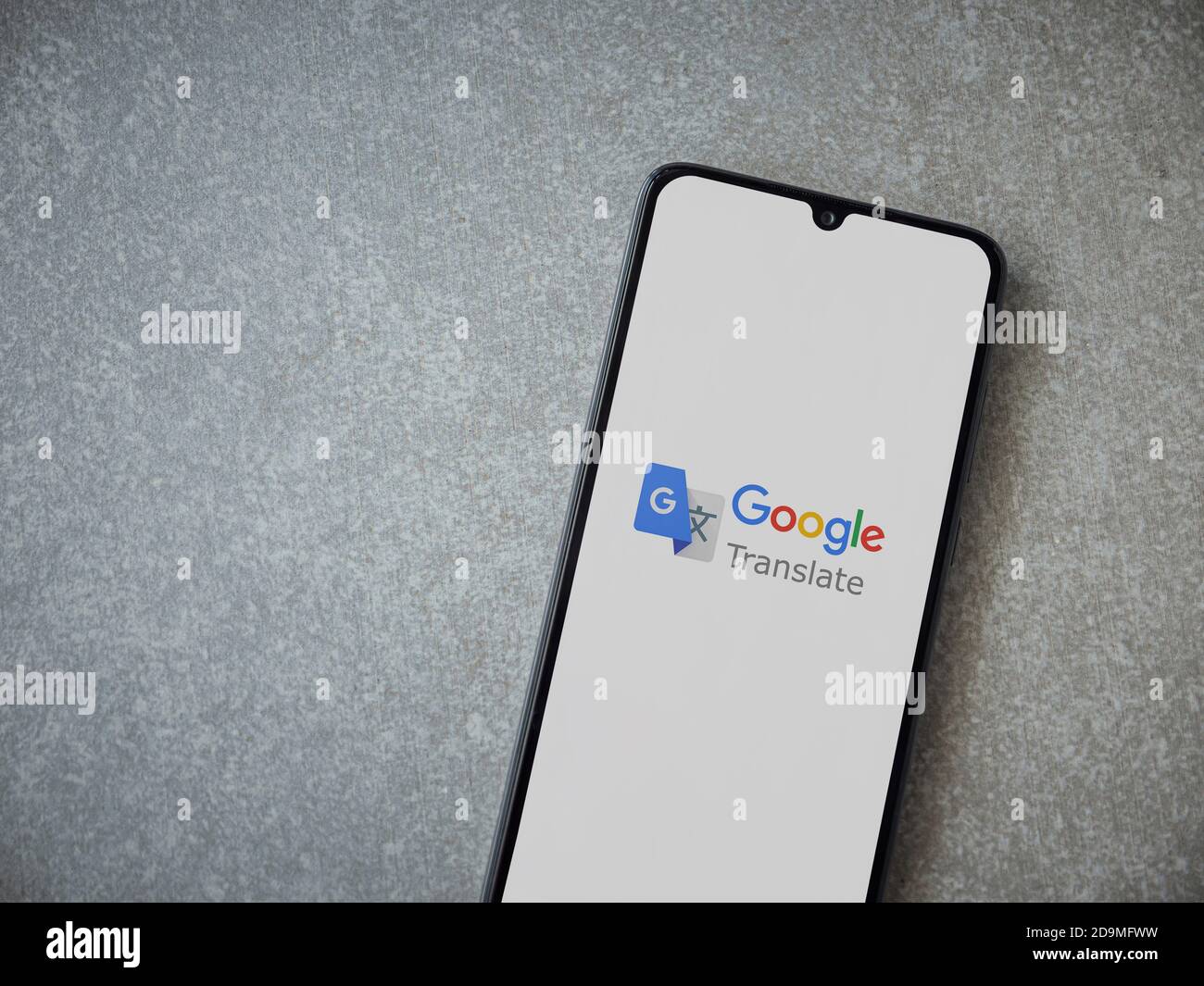 moisture Symphony Sui Lod, Israel - July 8, 2020: Google Translate app launch screen with logo on  the display of a black mobile smartphone on ceramic stone background. Top  Stock Photo - Alamy