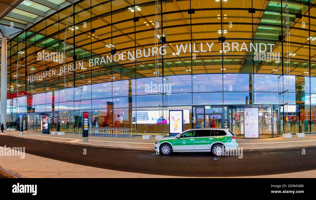 önefeld, Germany - Emergency vehicle of the German customs at Berlin Brandenburg International Airport (BER) Stock Photo