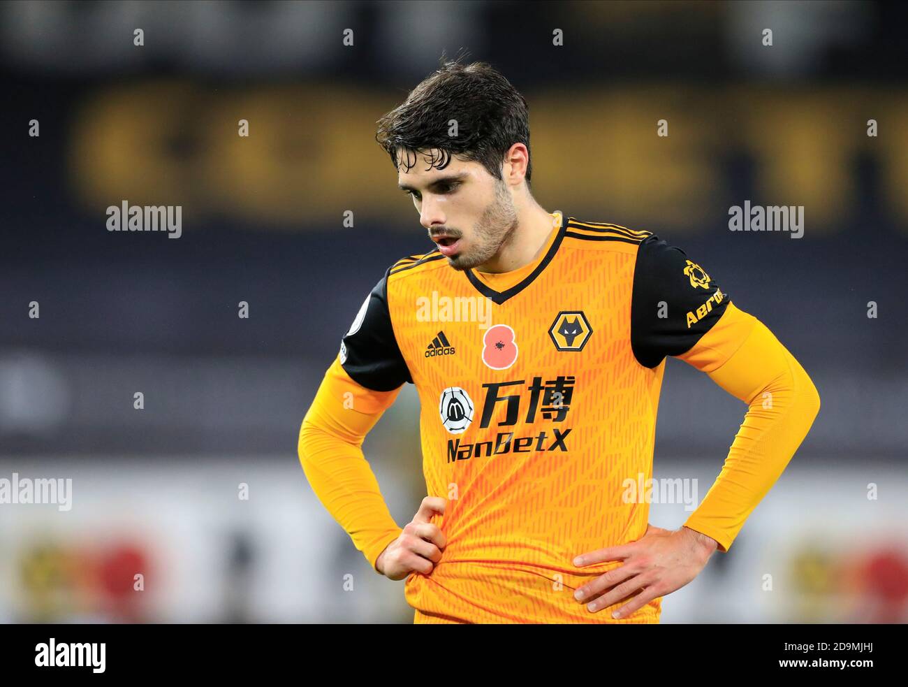 Pedro Neto #7 of Wolverhampton Wanderers during the game Stock