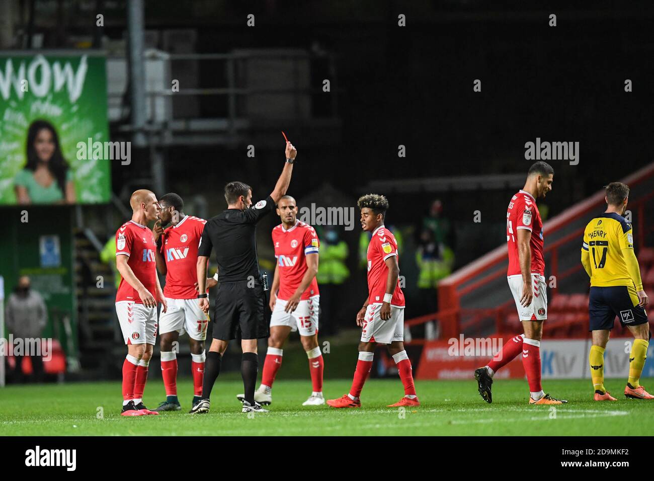 Ryan Inniss (24) of Charlton Athletic Gets a Red Card Stock Photo - Alamy