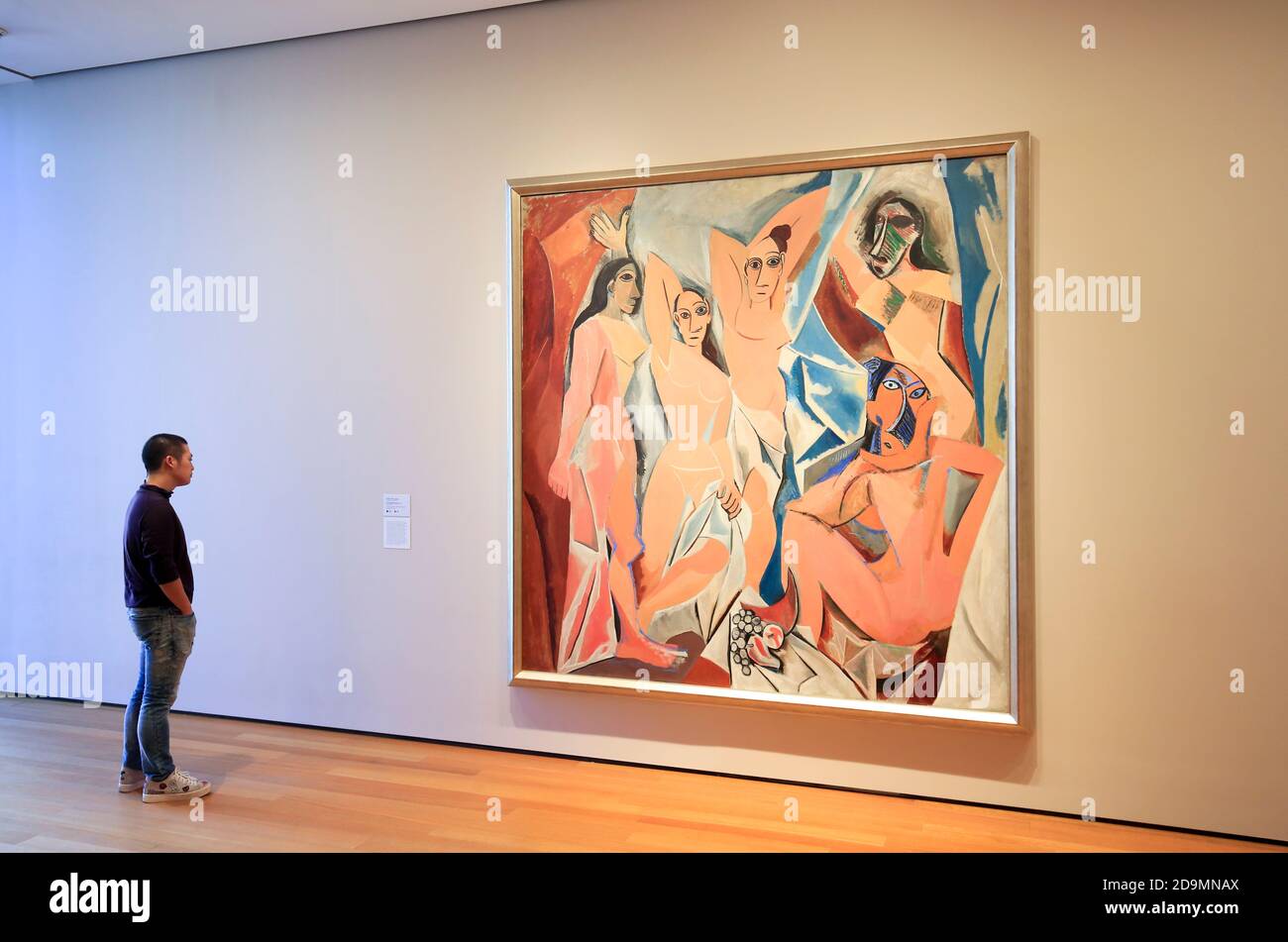 New York City, New York, United States of America - New York City Museum of Modern Art, MOMA, Les Demoiselles d'Avignon (The Young Ladies of Avignon, and originally titled The Brothel of Avignon) by Pablo Picasso (1907), USA , Manhattan. Stock Photo