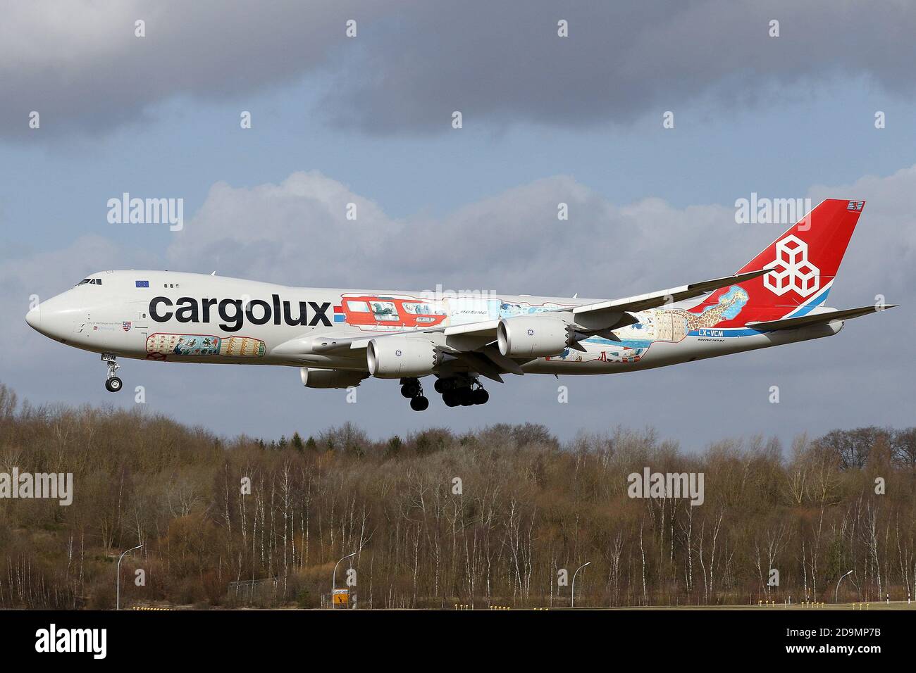 A Cargolux Boeing 747 at Luxembourg Findel Airport on 2nd March 2017 (Credit: Robert Smith | MI News) Stock Photo