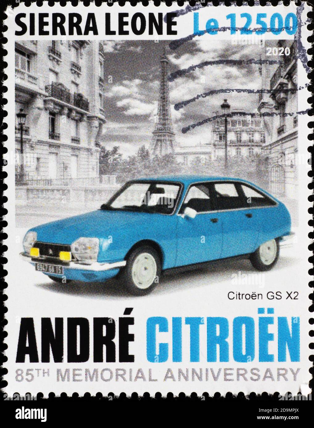 Citroen GS X2 on postage stamp Stock Photo