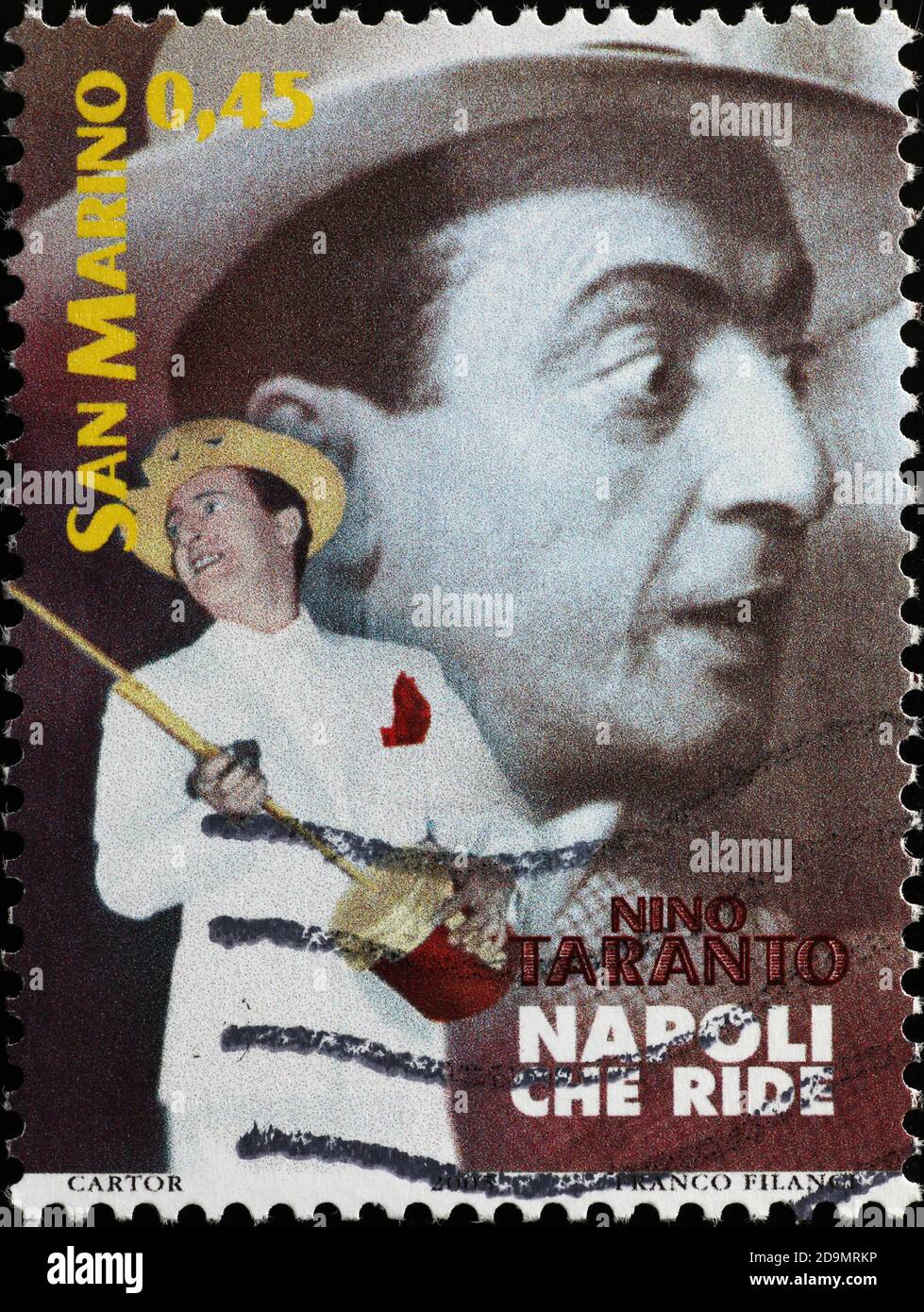 Italian actor Nino Taranto on postage stamp Stock Photo Alamy