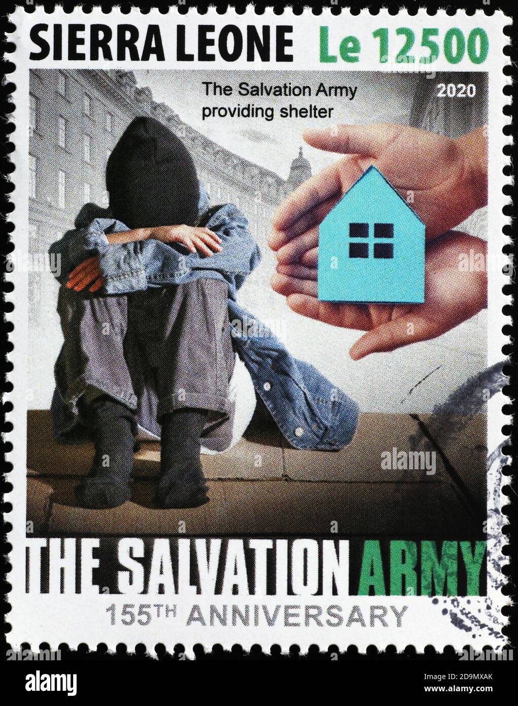 Salvation Army providing shelter on postage stamp Stock Photo Alamy
