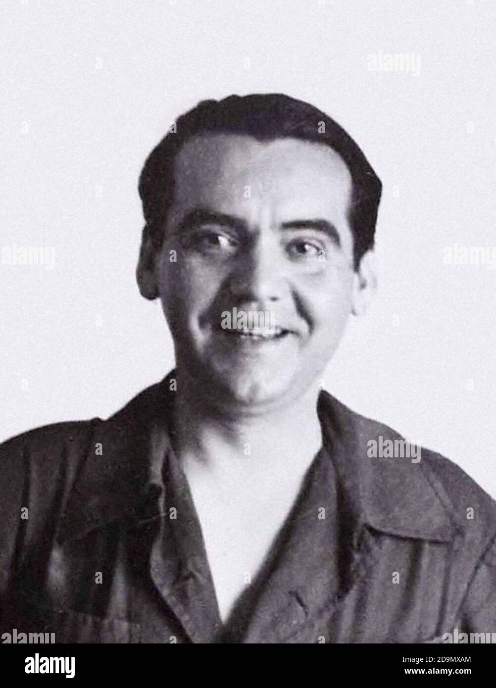 Federico Garcia Lorca. Portrait of the Spanish poet and playwright, Federico del Sagrado Corazón de Jesús García Lorca (1898-1936), 1932 Stock Photo