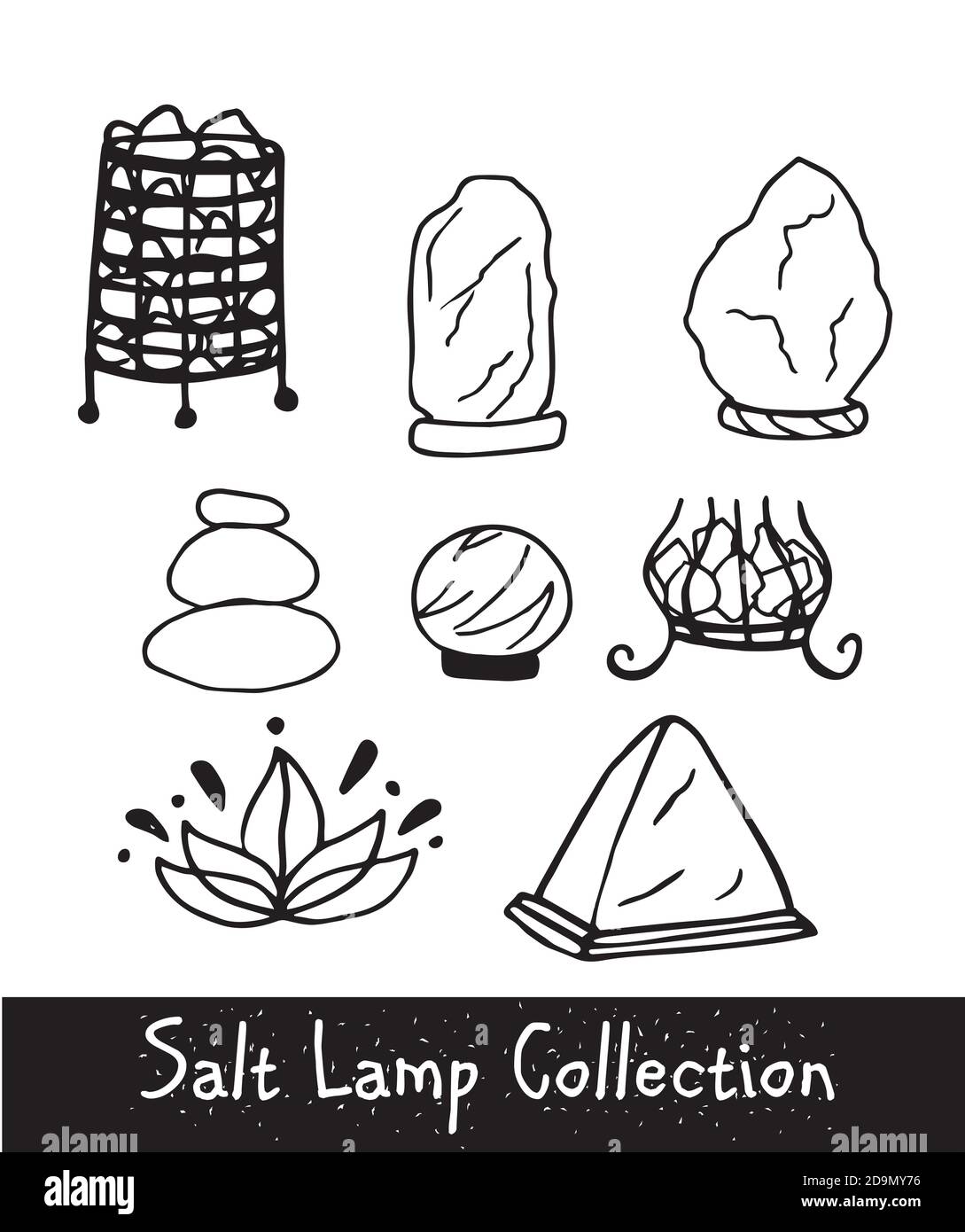 Unique Line Style Vector Salt Lamp collection Stock Vector Image & Art
