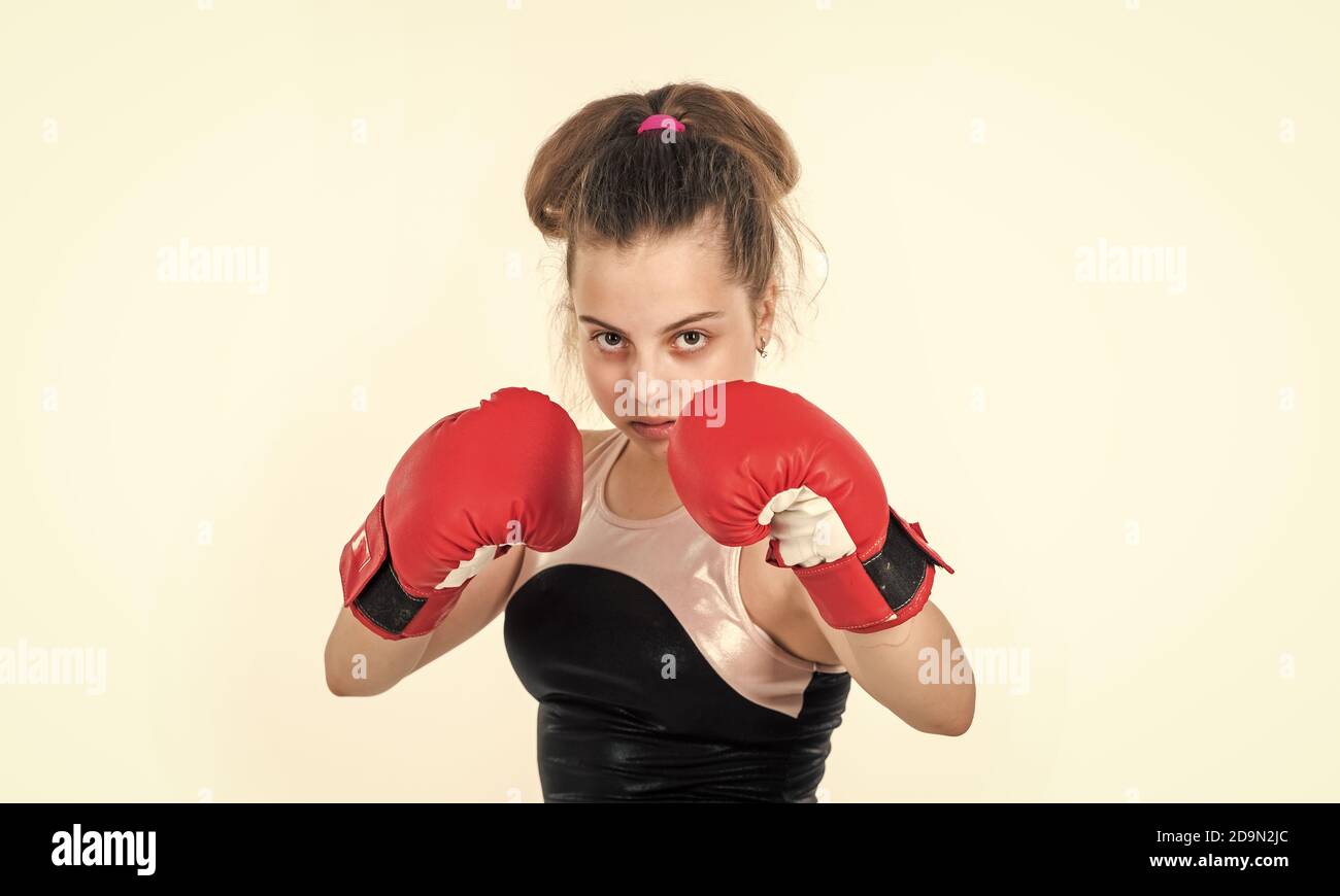 ready to fight. healthy lifestyle. energetic kids power. child punching ...