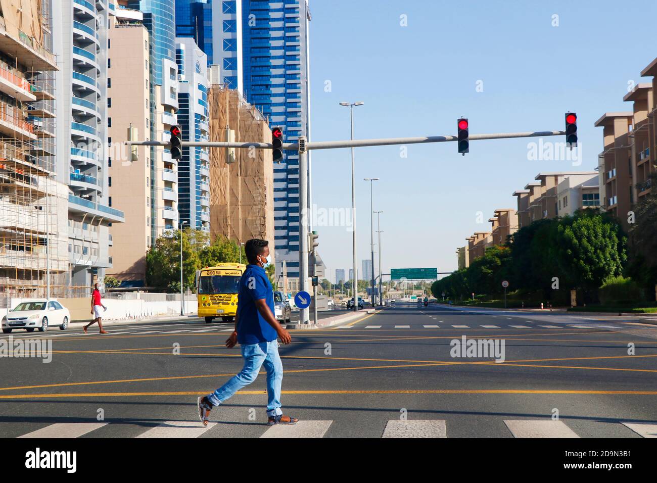 Dubai, United Arab Emirates October 19, 2020 a person crossing the