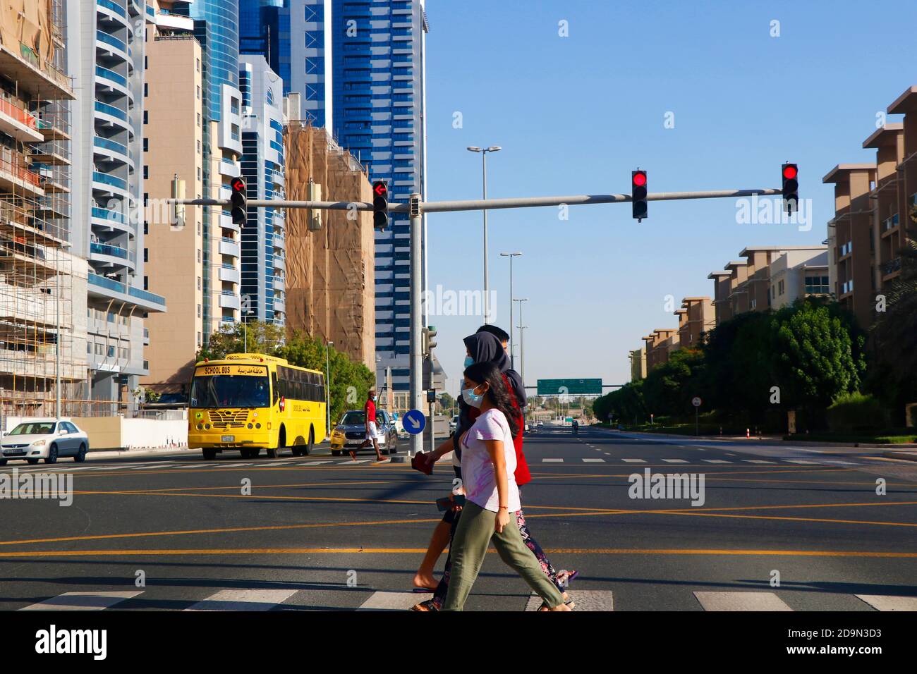 Dubai, United Arab Emirates October 19, 2020 people are crossing the