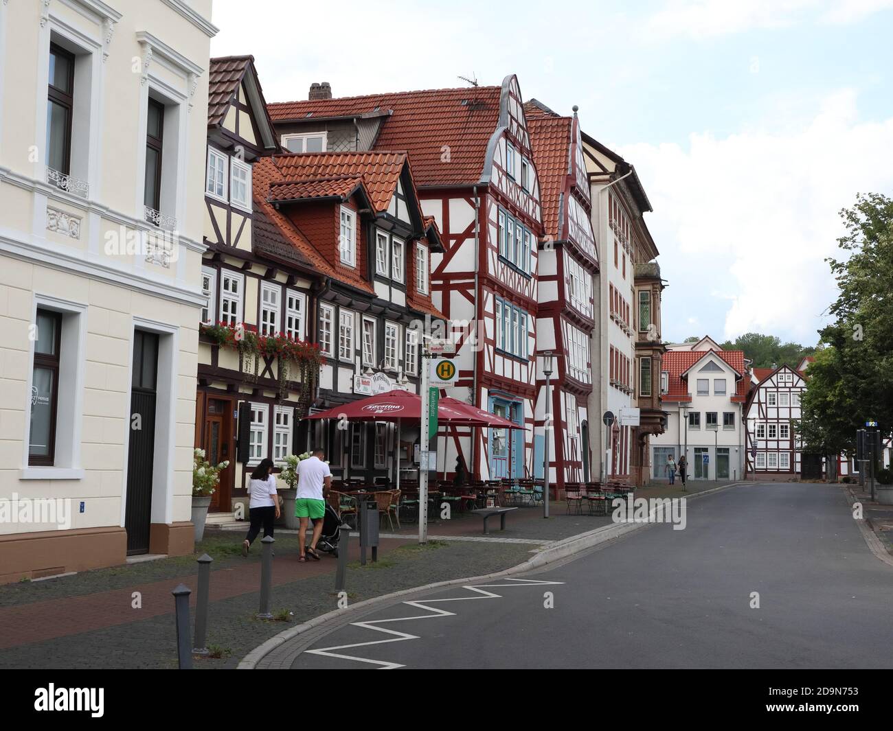 Bad Hersfeld, Hessen/ Germany - August 15 2020: In the center of Bad Hersfeld, Hesse, Germany Stock Photo