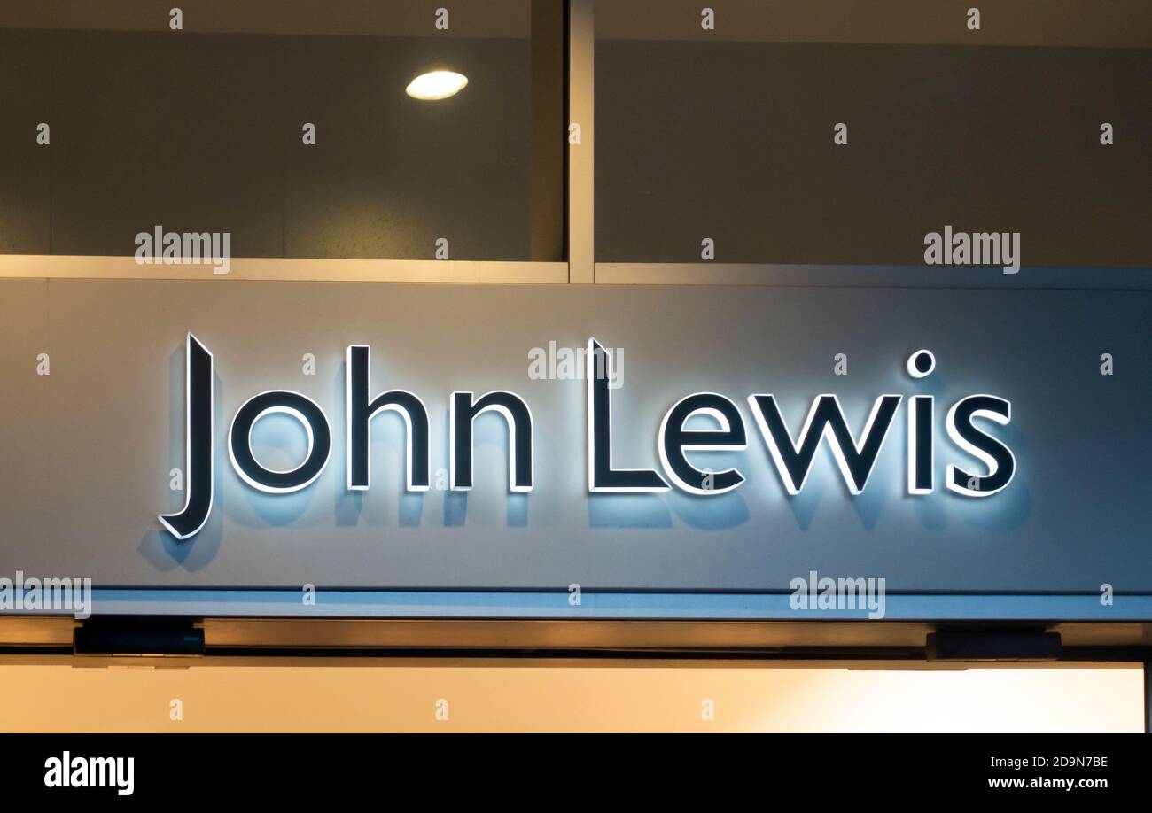 John Lewis department store sign on the entrance in Liverpool, England UK Stock Photo