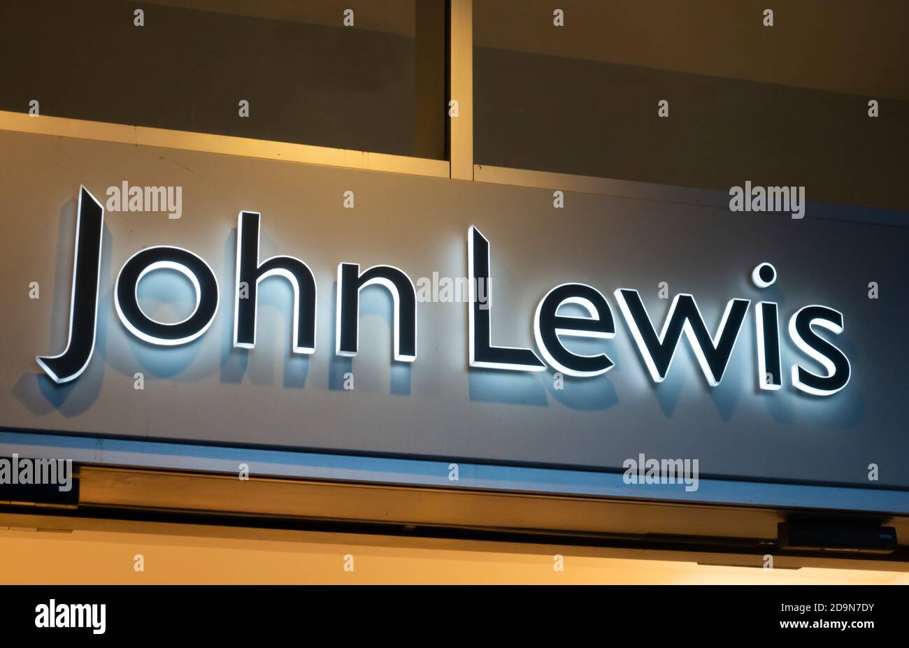 John Lewis department store sign on the entrance in Liverpool, England UK Stock Photo