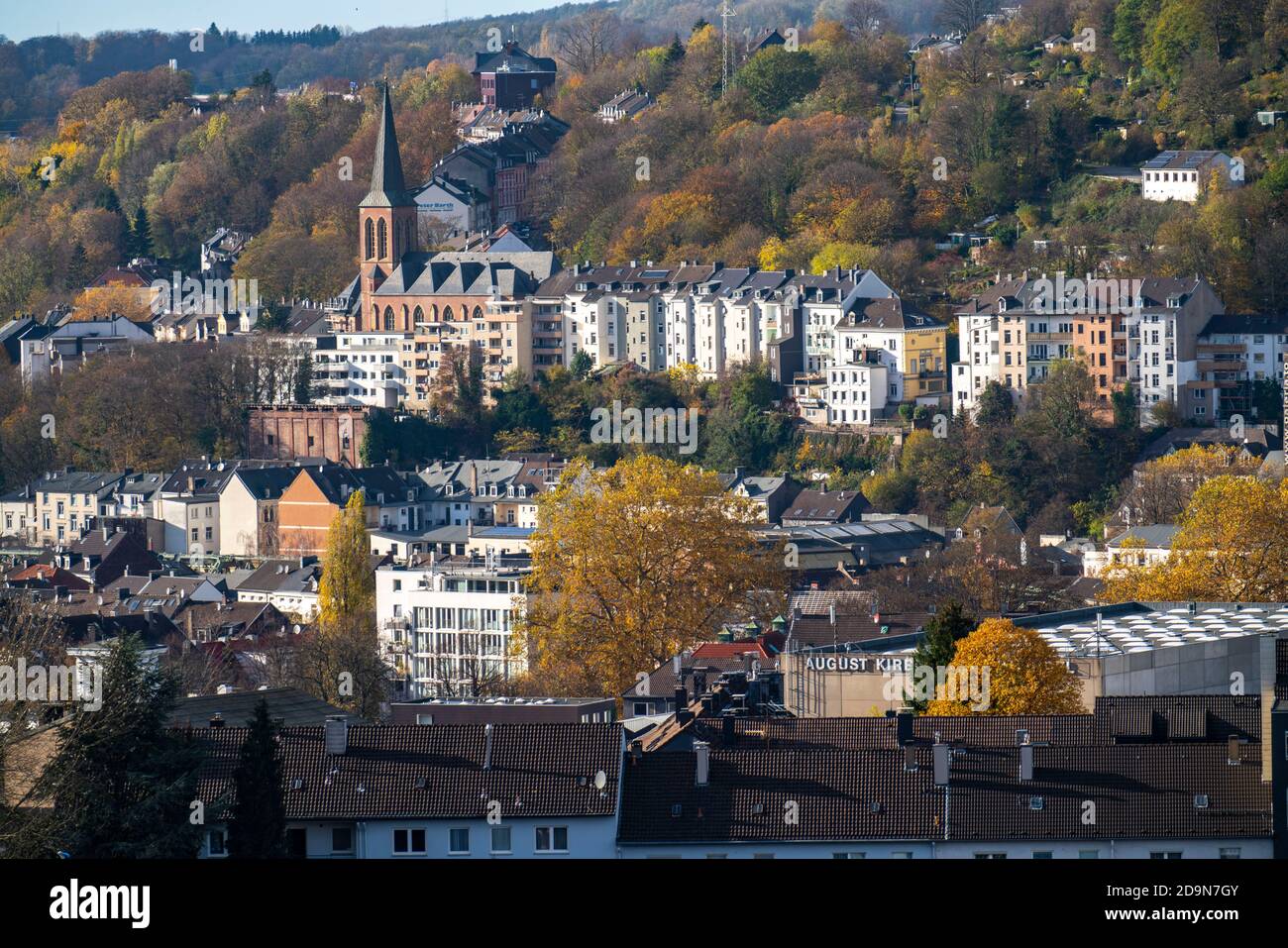 View over Wuppertal, to the north, district Elberfeld West, view over the northern city to Wuppertal-Katernberg, NRW, Germany Stock Photo