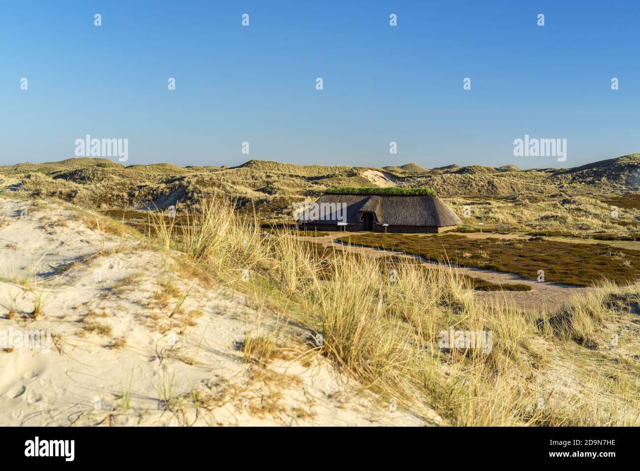 Iron Age house on the island of Amrum, Nebel, North Frisian Islands, Schleswig-Holstein, North Germany, Germany, Europe Stock Photo