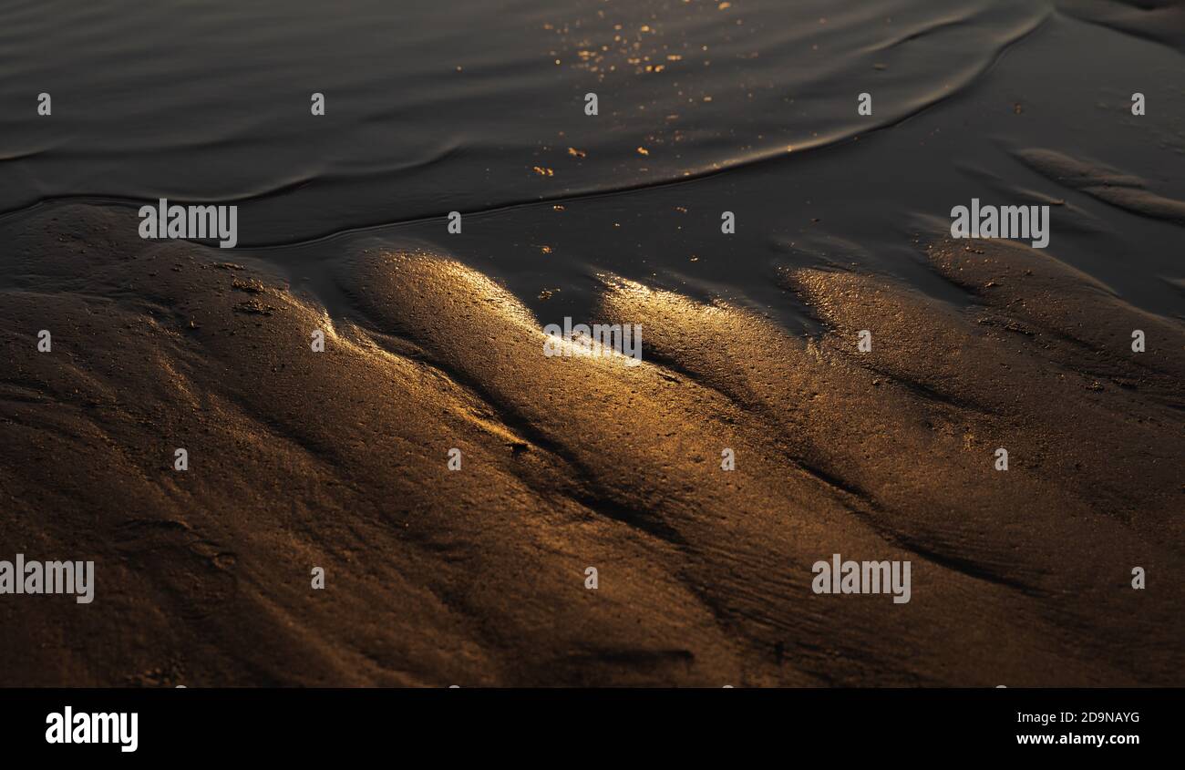 Natural background and glare on the surface of the sea. Small waves in ...