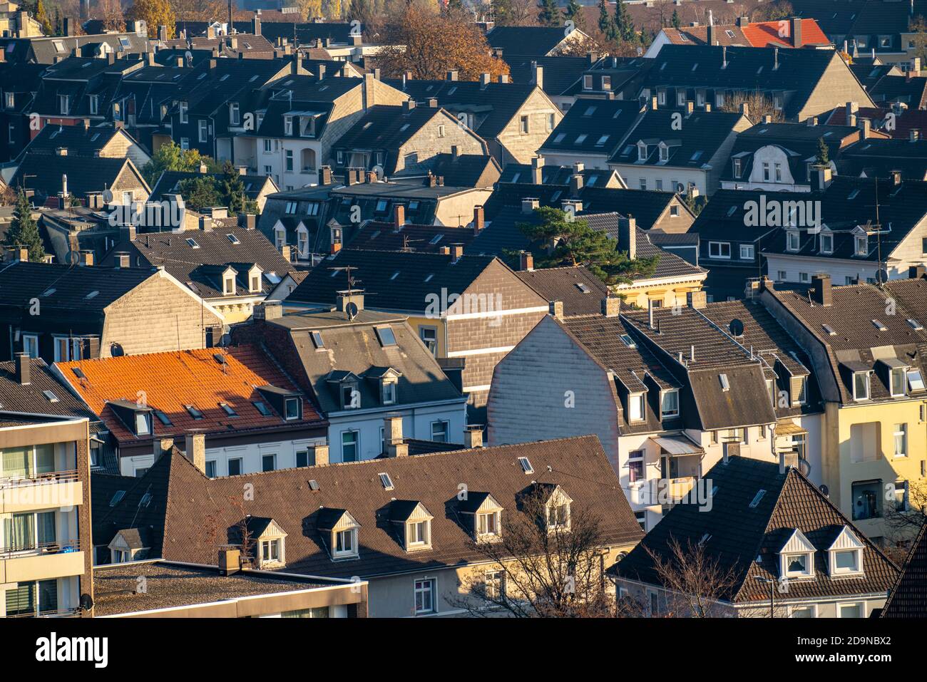 View over Wuppertal-Oberbarmen, eastern district of Wuppertal, NRW, Germany Stock Photo