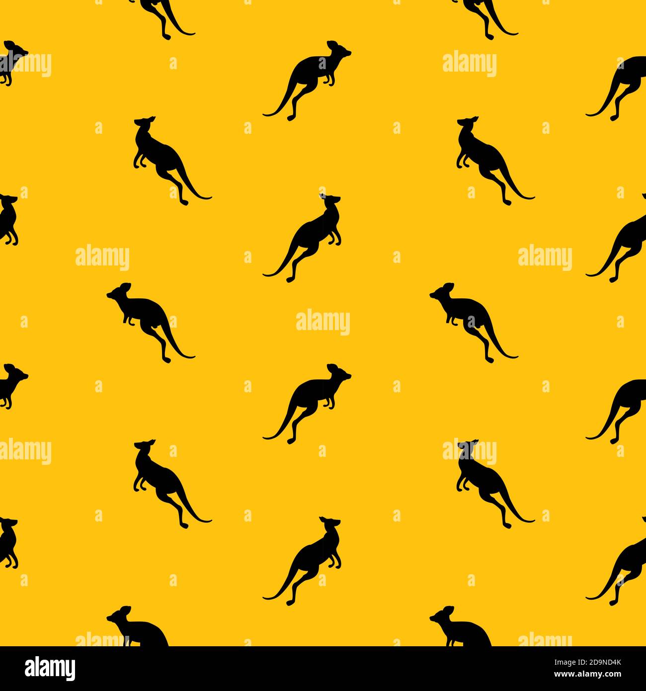 Animal seamless pattern background with kangaroo. Vector Illustration Stock Vector