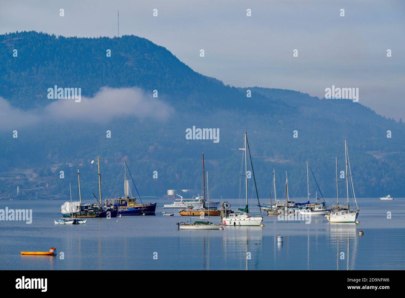 Boats Saanich Inlet, Brentwood Bay, Vancouver Island, British Columbia ...