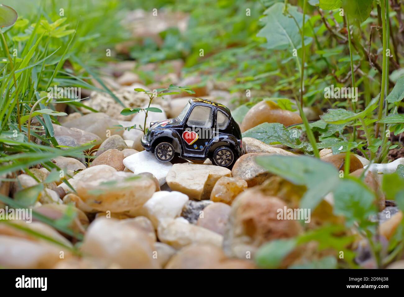 Toy volkswagen mini Beetle Stock Photo