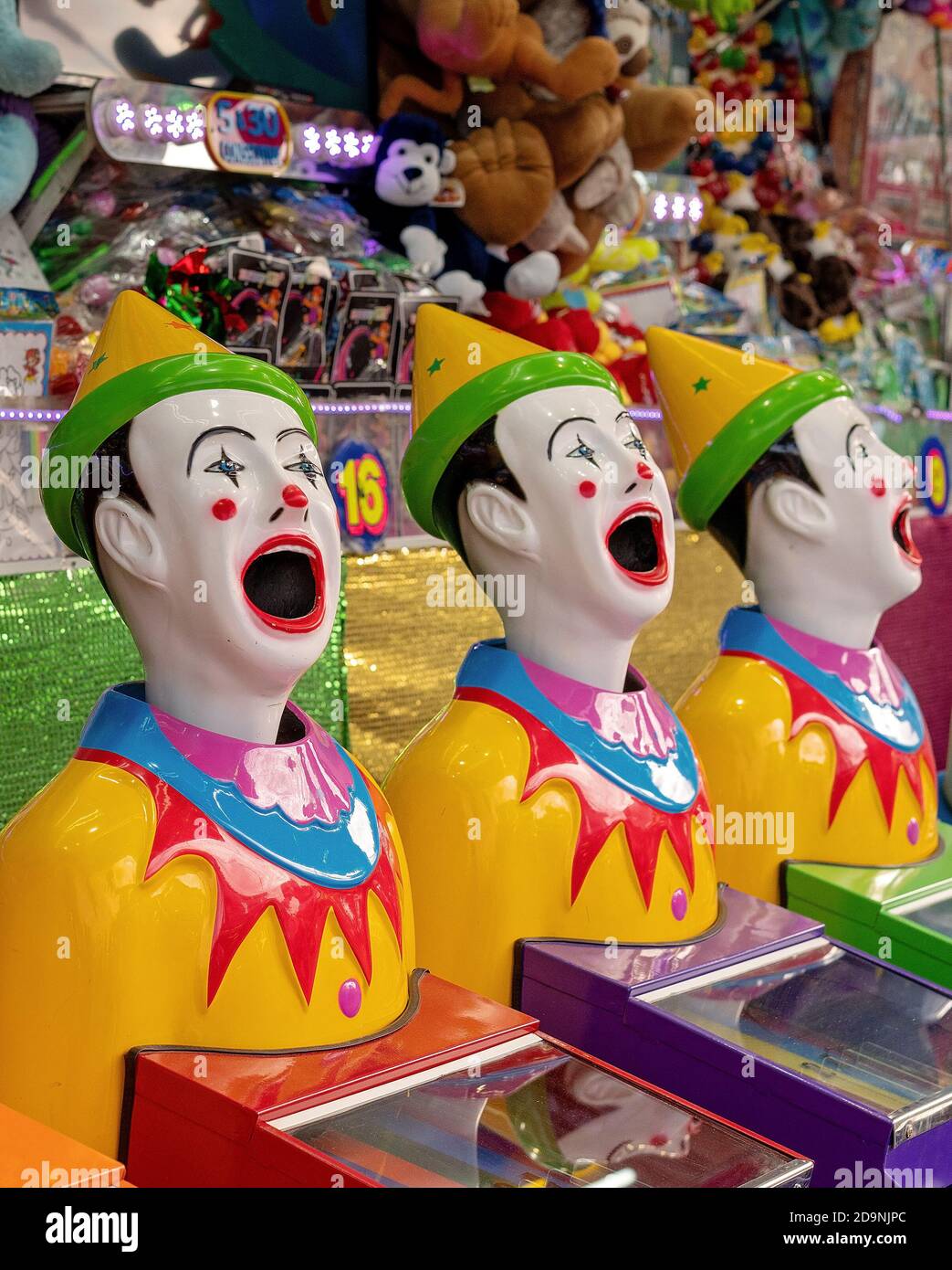 SARINA, QUEENSLAND, AUSTRALIA - AUGUST 2019: Clown game on sideshow alley at Sarina local country show Stock Photo