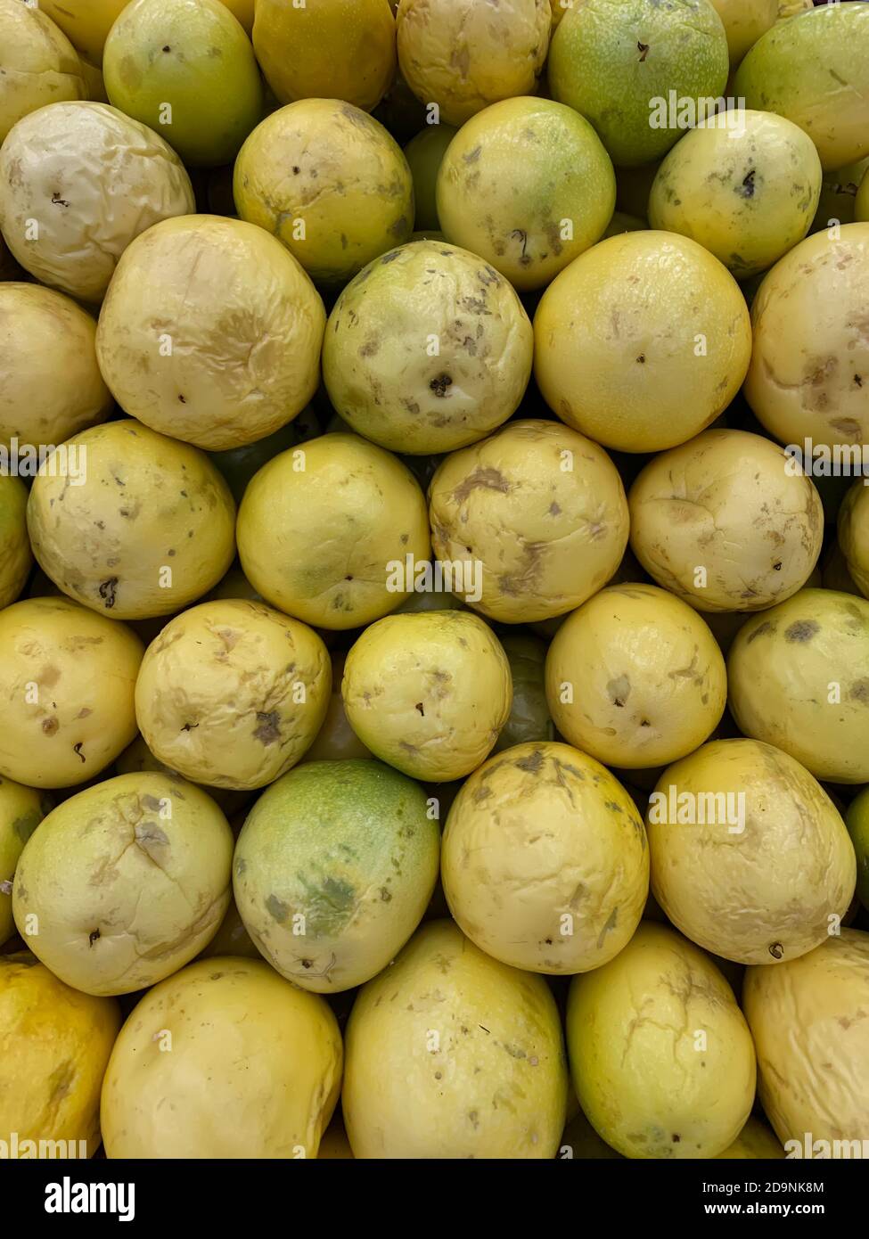 Group of passion fruits in Brazil Stock Photo